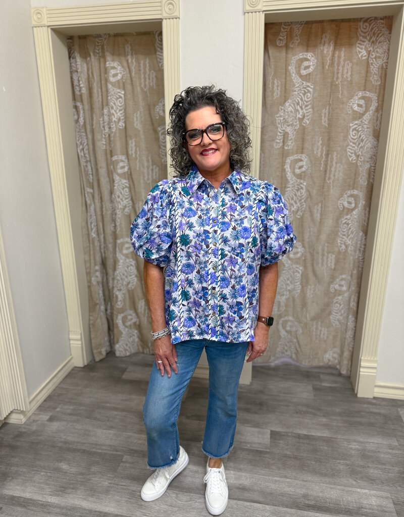 J.HOFFMAN'S Violet Petals Top