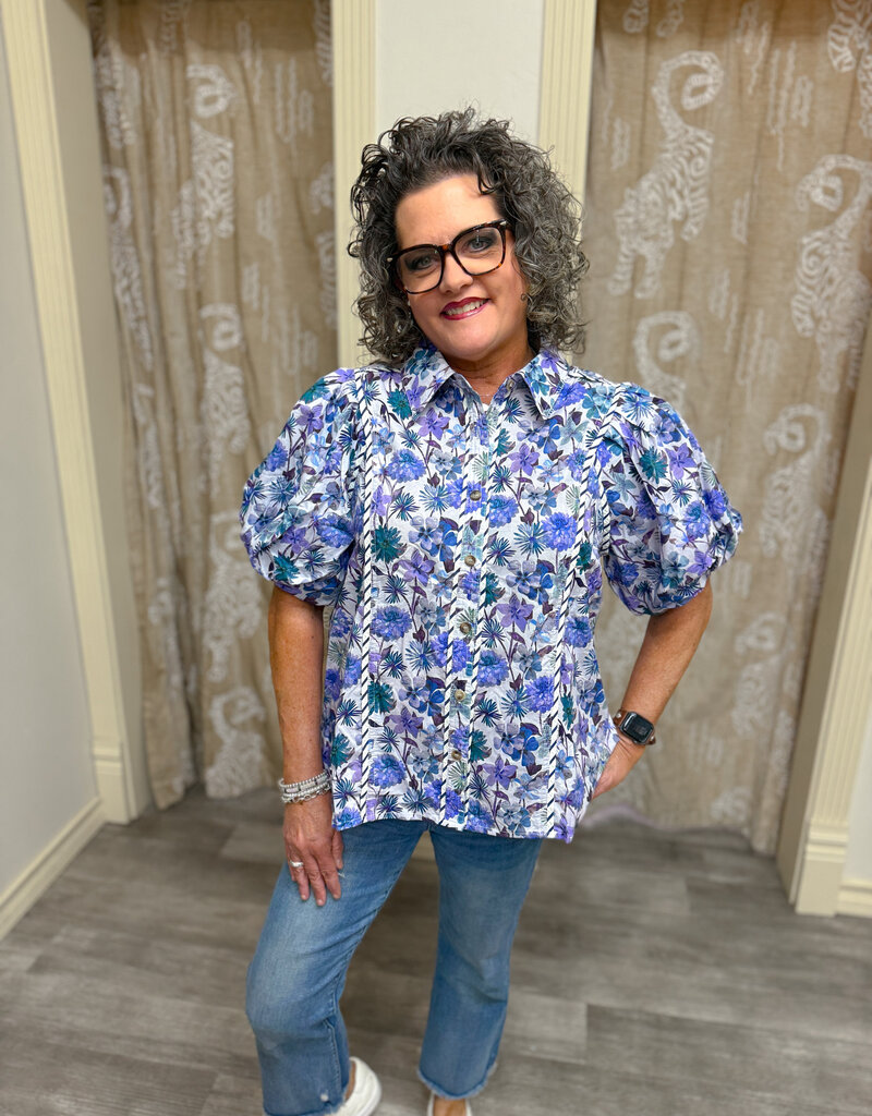 J.HOFFMAN'S Violet Petals Top