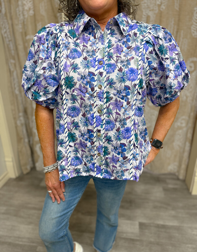 J.HOFFMAN'S Violet Petals Top