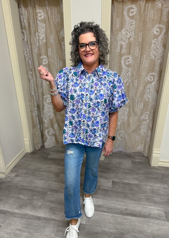 J.HOFFMAN'S Violet Petals Top