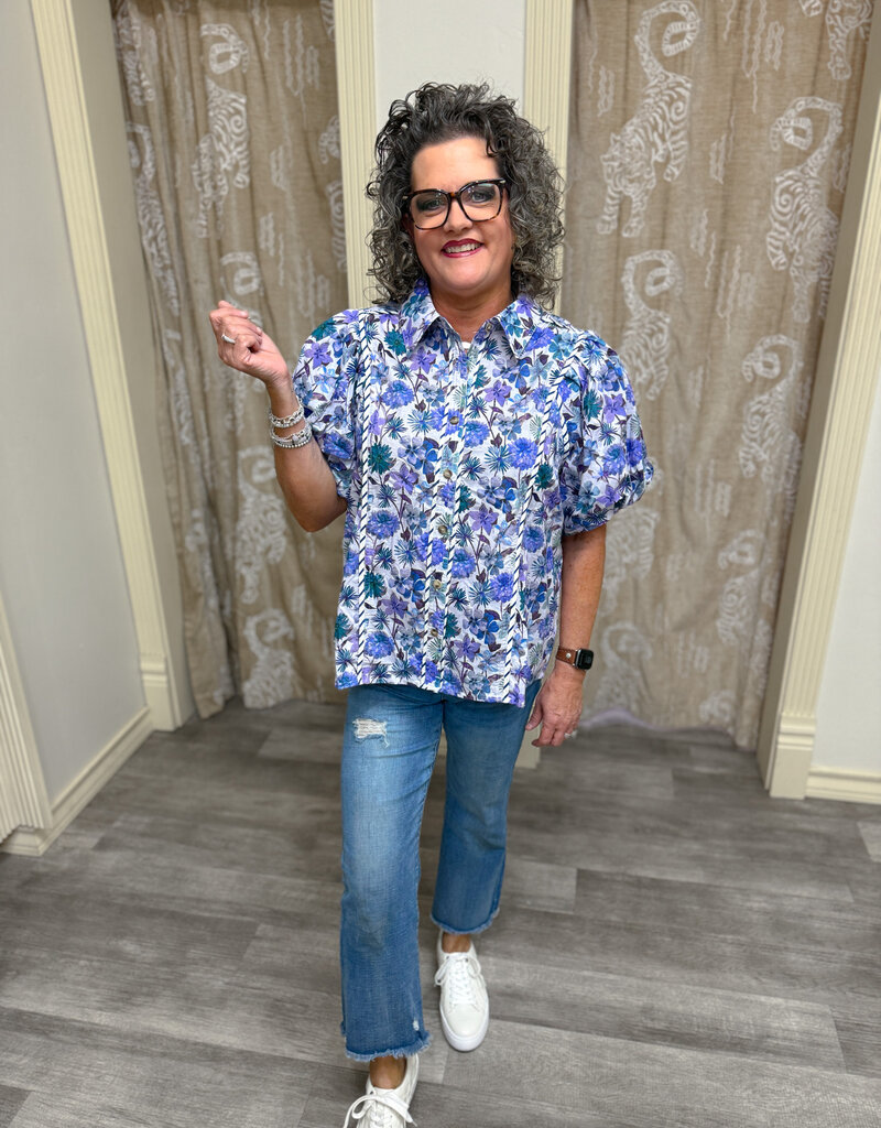 J.HOFFMAN'S Violet Petals Top