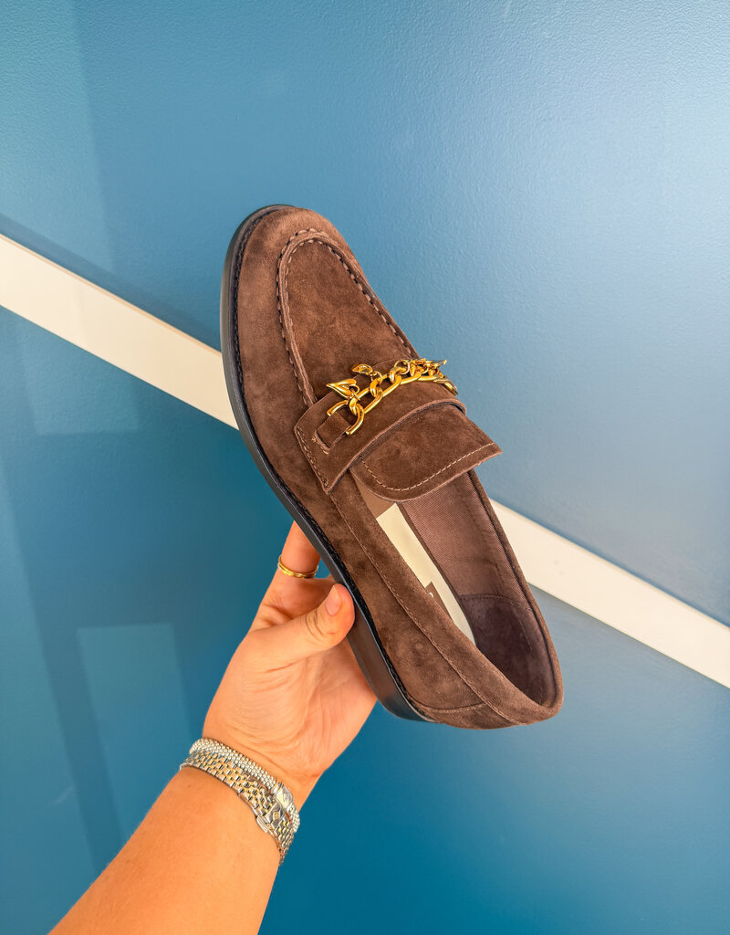 J.HOFFMAN'S Waylen Loafer- Dark Brown Suede