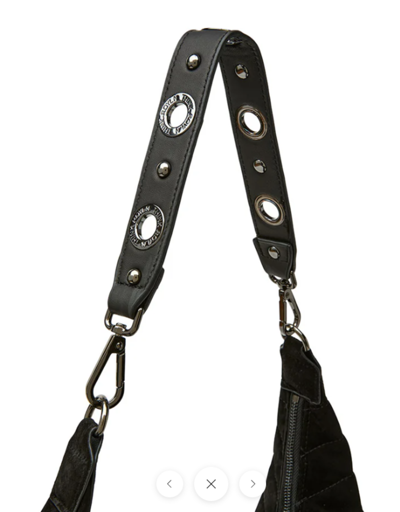 THINK ROYLN Moonstruck Bag in Suede Black