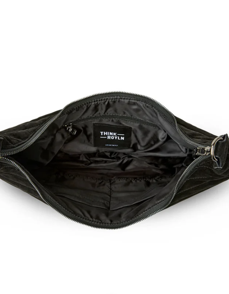 THINK ROYLN Moonstruck Bag in Suede Black