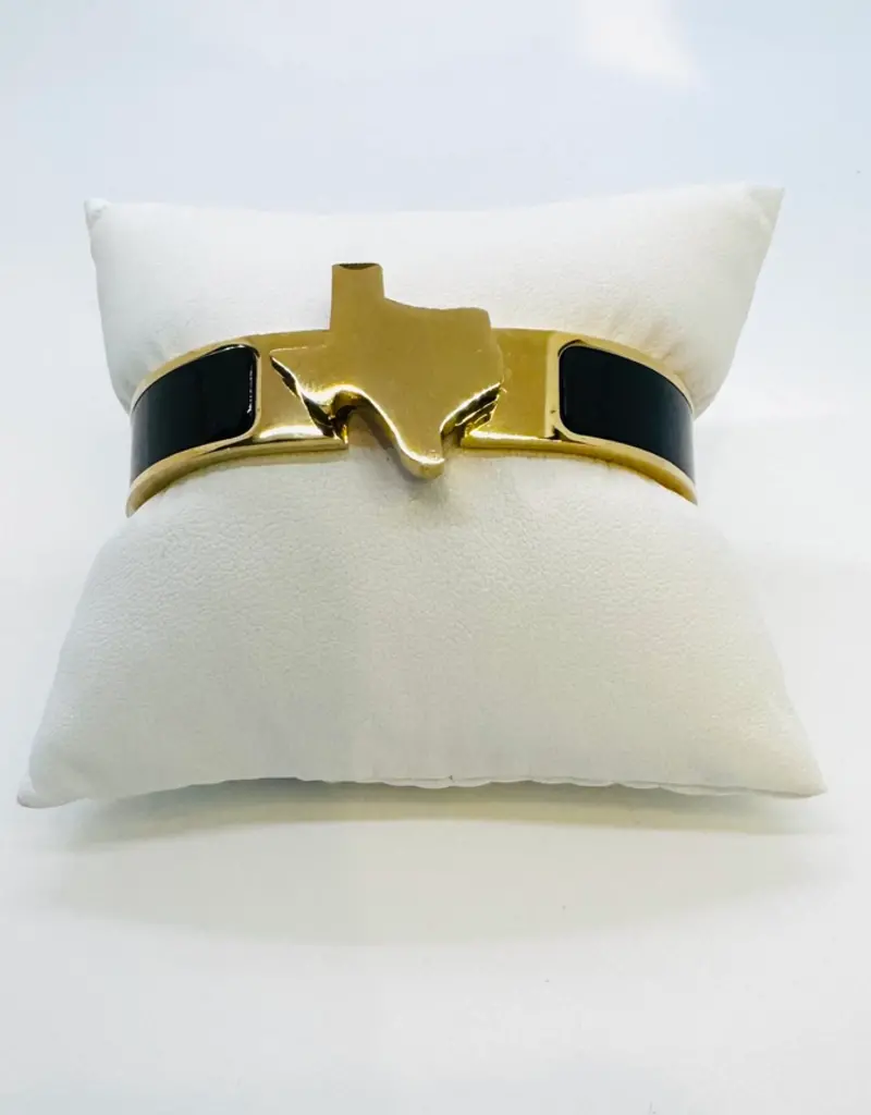 J.HOFFMAN'S Texas Map Bangle- Black