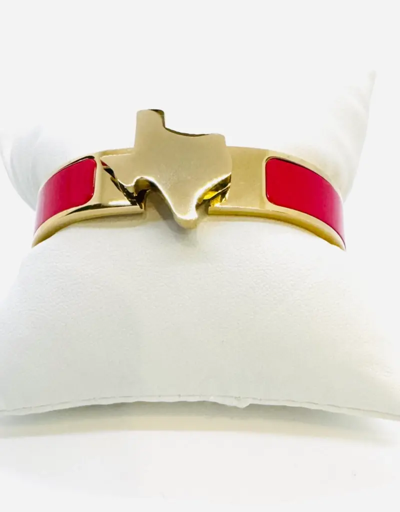 J.HOFFMAN'S Texas Map Bangle- Red