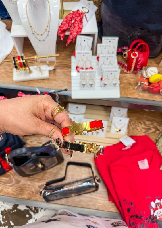 J.HOFFMAN'S Texas Map Bangle- Black
