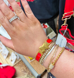 J.HOFFMAN'S Texas Map Bangle- Red