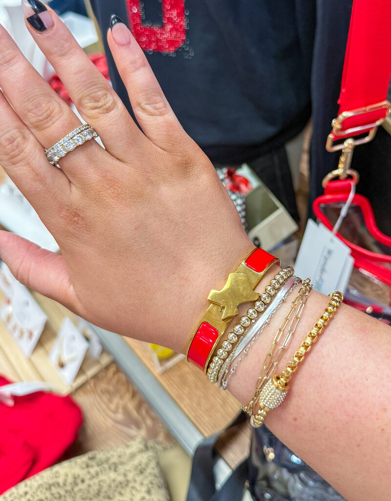 J.HOFFMAN'S Texas Map Bangle- Red