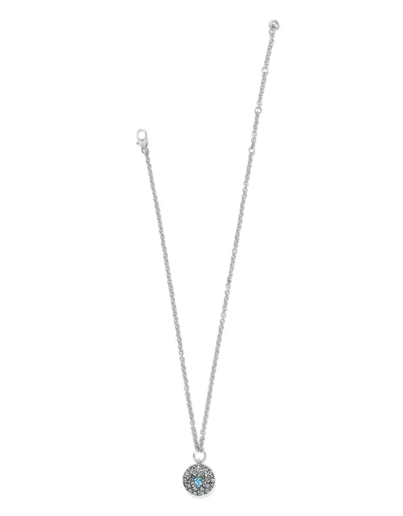 Mystery Of Love Heart Necklace in Aqua