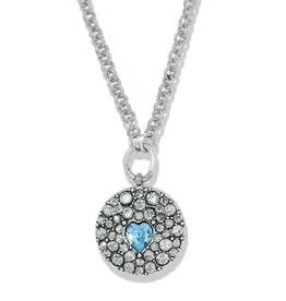 Mystery Of Love Heart Necklace in Aqua