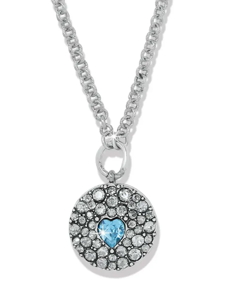 Mystery Of Love Heart Necklace in Aqua