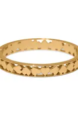 Mystery Of Love Crystal Heart Hinged Bangle