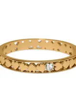 Mystery Of Love Crystal Heart Hinged Bangle