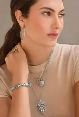 Mystery Of Love Heart Gold Heart Hinged Bnagle