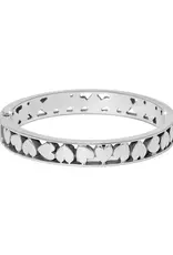 Mystery Of Love Heart Gold Heart Hinged Bnagle