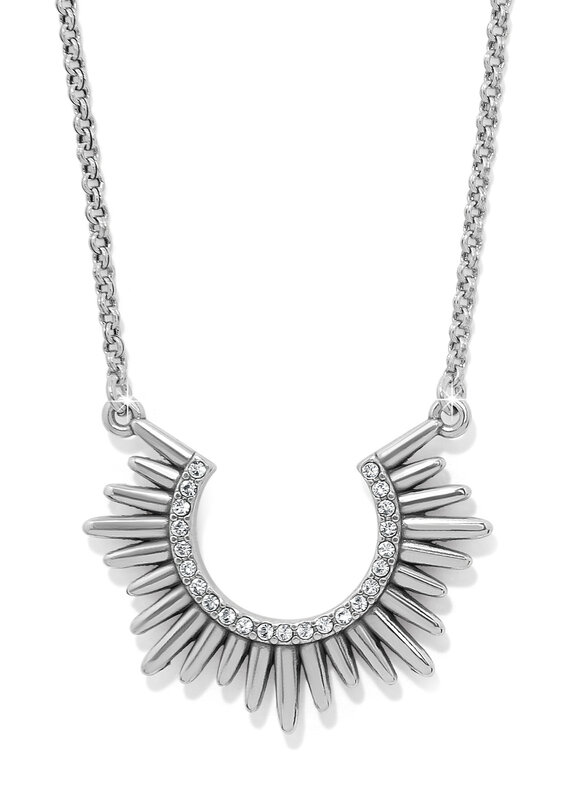 Solara Crescnet Necklace in Silver