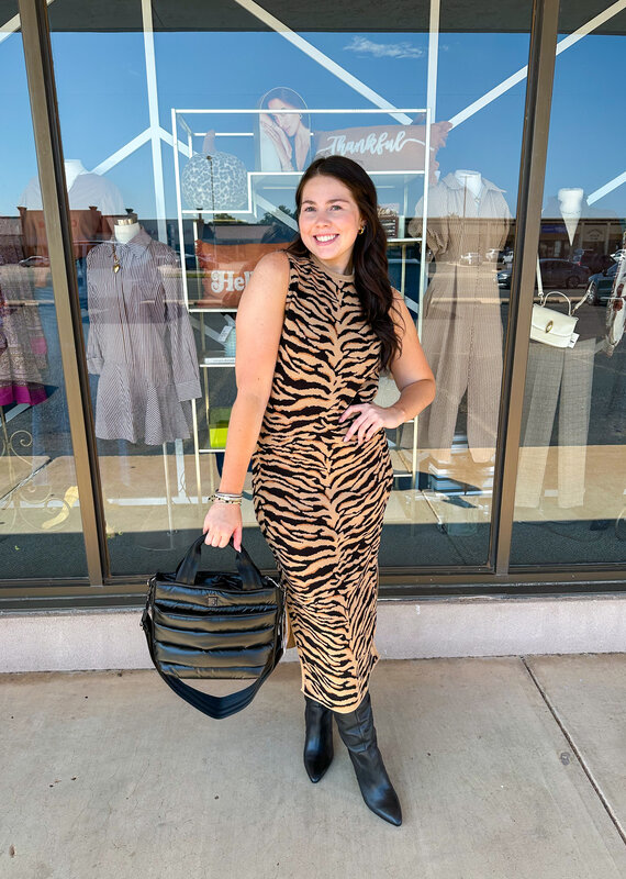 J.HOFFMAN'S Simone Sweater Dress- Tiger