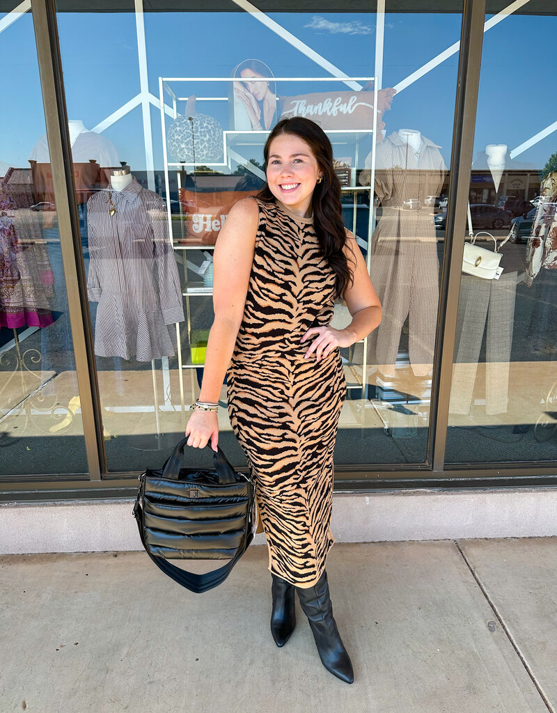 J.HOFFMAN'S Simone Sweater Dress- Tiger