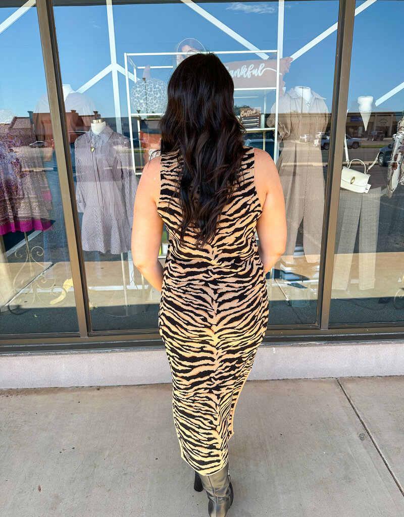 J.HOFFMAN'S Simone Sweater Dress- Tiger