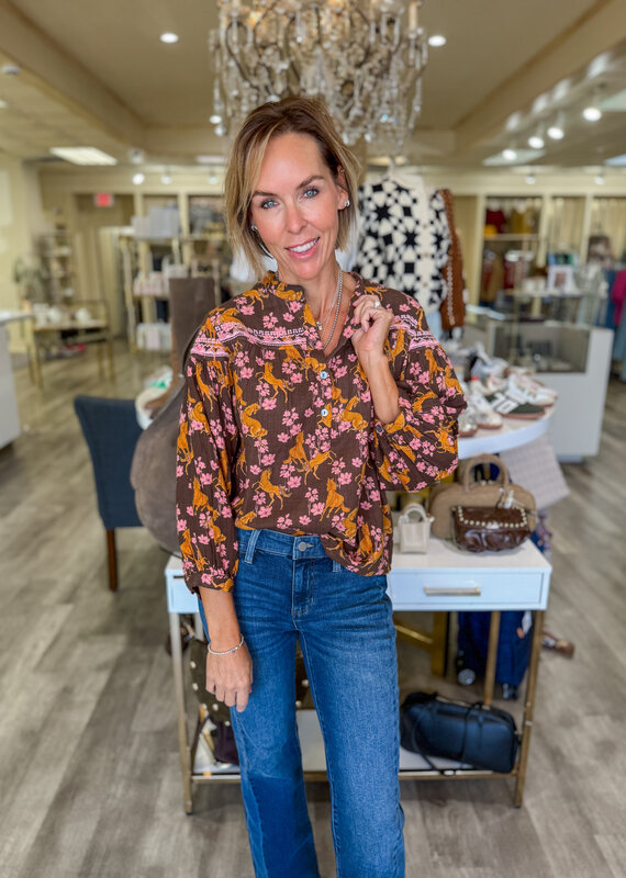 J.HOFFMAN'S Horsing Around Top- Chocolate