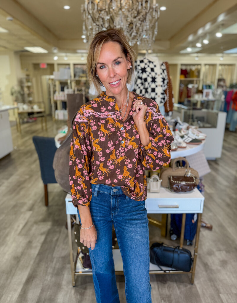 J.HOFFMAN'S Horsing Around Top- Chocolate