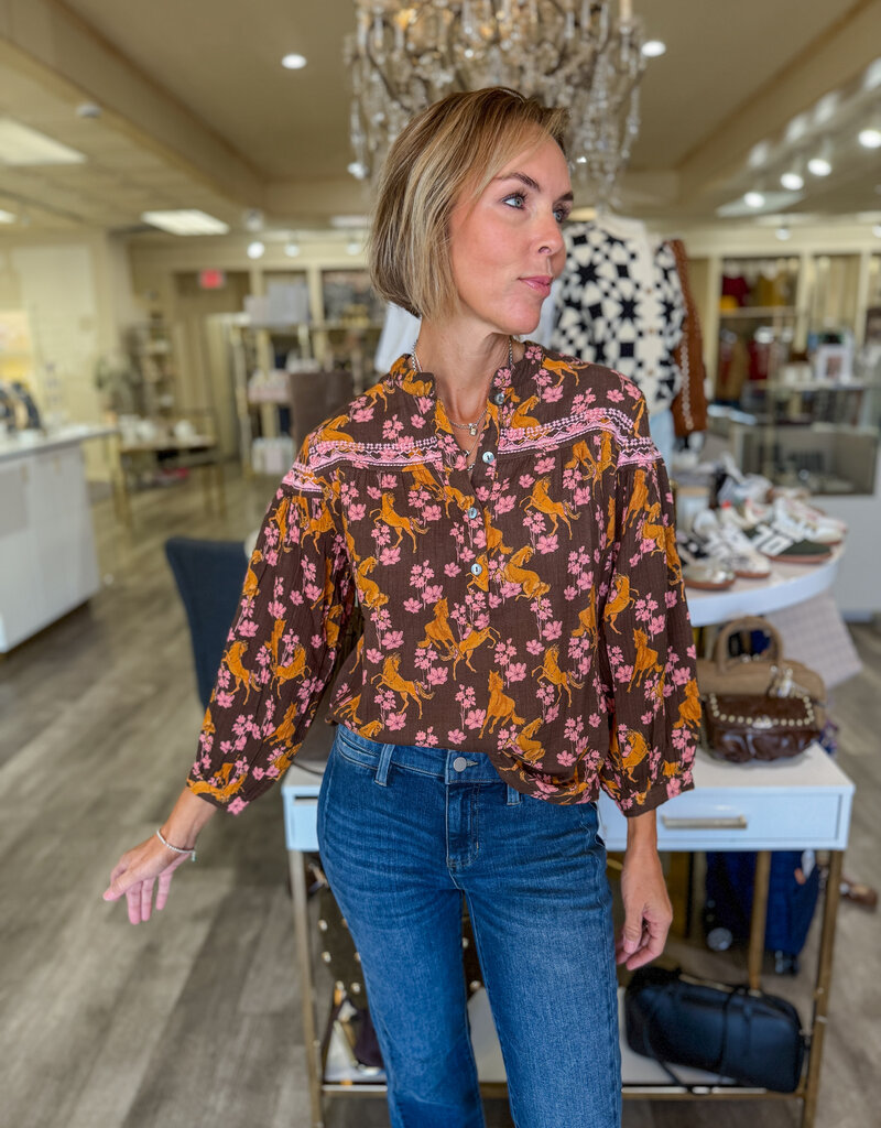 J.HOFFMAN'S Horsing Around Top- Chocolate