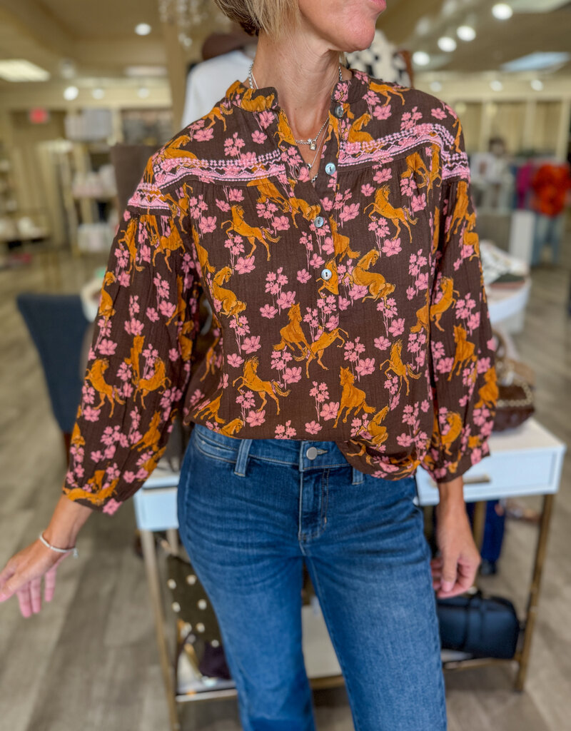 J.HOFFMAN'S Horsing Around Top- Chocolate