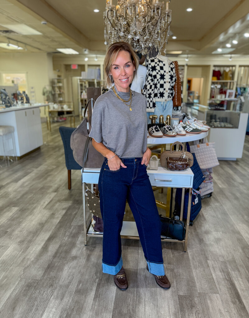 J.HOFFMAN'S Morgan Cuffed Jean- Indigo