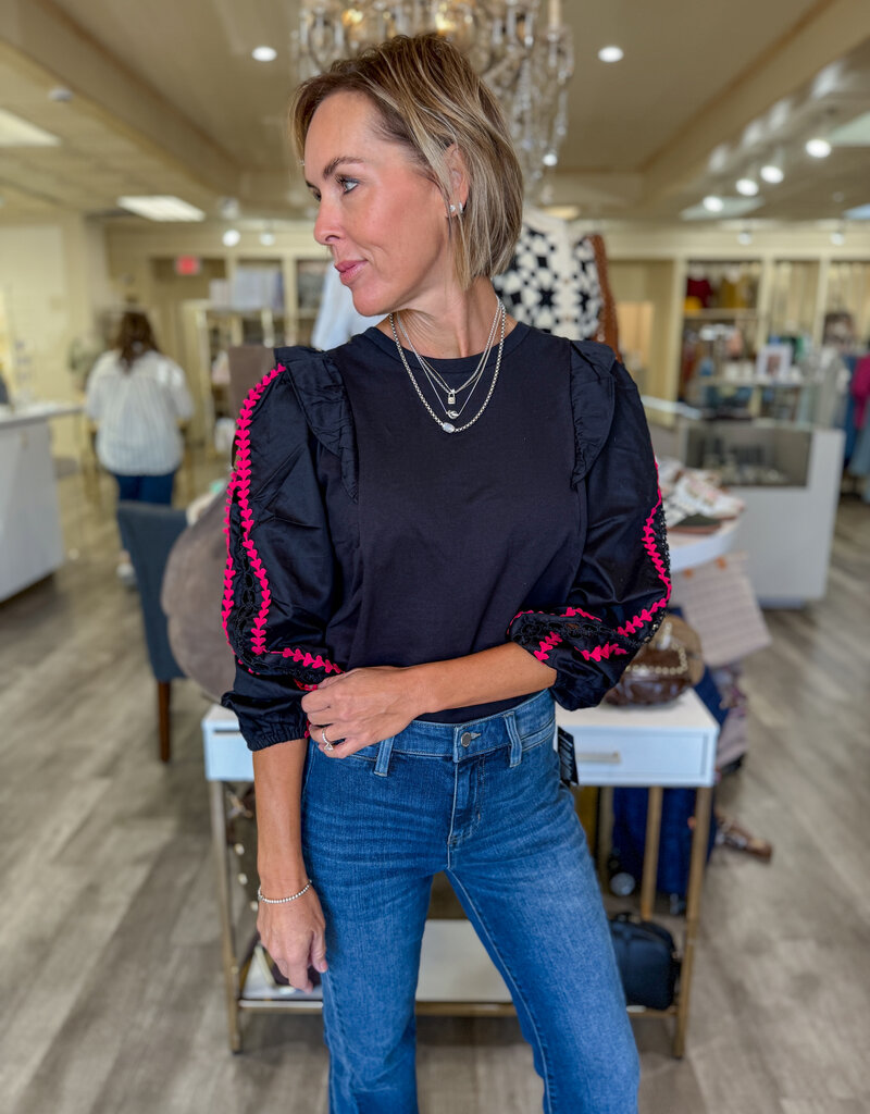 J.HOFFMAN'S Kacey Top- Black