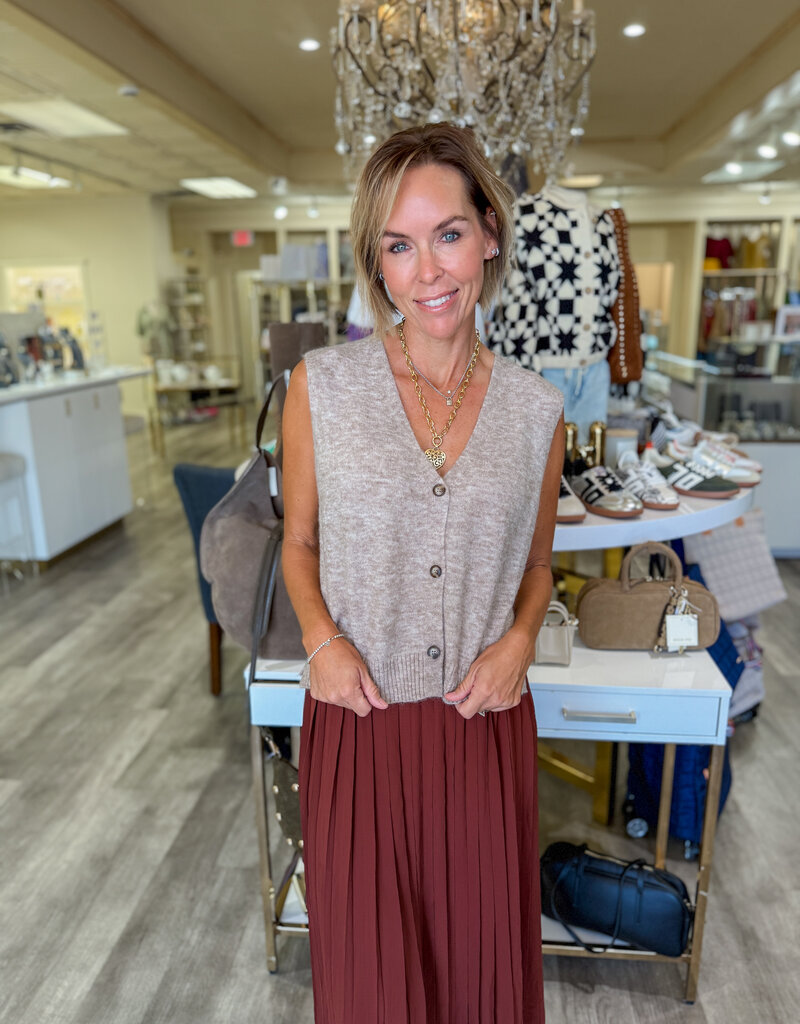 J.HOFFMAN'S Santa Cardigan- Beige