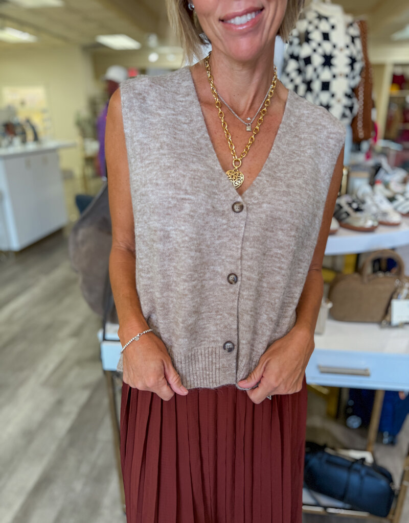 J.HOFFMAN'S Santa Cardigan- Beige