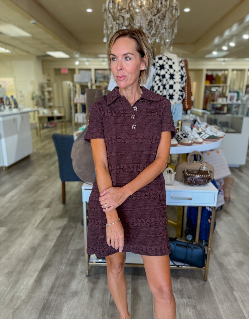 J.HOFFMAN'S Quinn Mini Dress- Chocolate