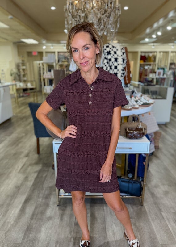 J.HOFFMAN'S Quinn Mini Dress- Chocolate