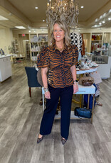 J.HOFFMAN'S Britt Top- Tiger Jacquard