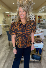 J.HOFFMAN'S Britt Top- Tiger Jacquard