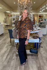 J.HOFFMAN'S Britt Top- Tiger Jacquard