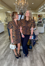 J.HOFFMAN'S Britt Top- Tiger Jacquard
