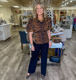 J.HOFFMAN'S Kelsey High Rise Wide Leg Trouser- Black