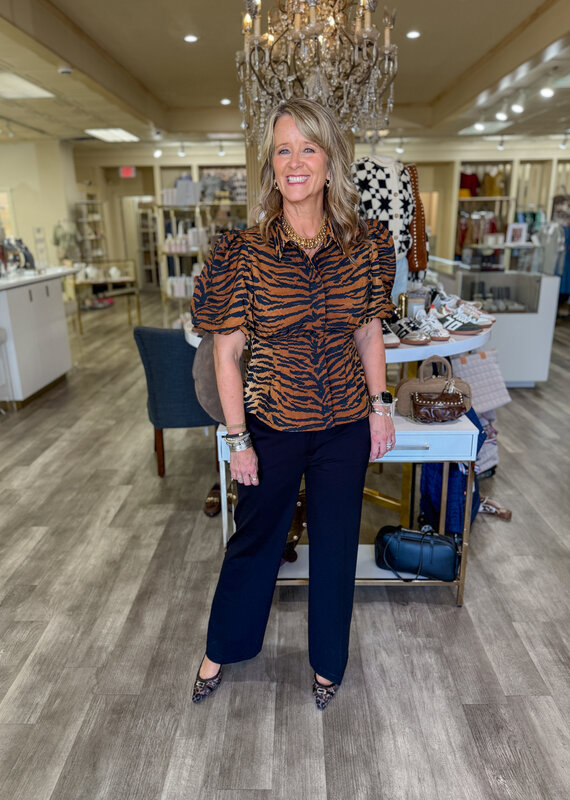 J.HOFFMAN'S Kelsey High Rise Wide Leg Trouser- Black