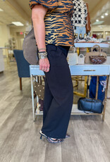 J.HOFFMAN'S Kelsey High Rise Wide Leg Trouser- Black