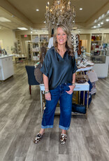 J.HOFFMAN'S Farrah Top- Smokey