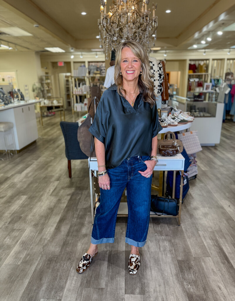 J.HOFFMAN'S Farrah Top- Smokey