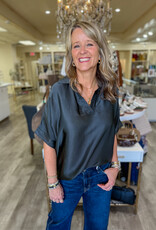 J.HOFFMAN'S Farrah Top- Smokey