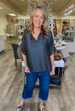 J.HOFFMAN'S Farrah Top- Smokey