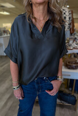 J.HOFFMAN'S Farrah Top- Smokey