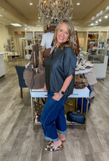 J.HOFFMAN'S Farrah Top- Smokey