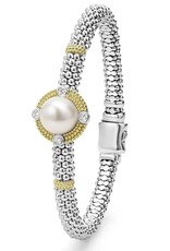 LAGOS Luna Pearl Diamond Caviar Bracelet | 6mm