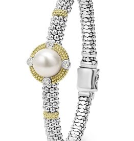 LAGOS Luna Pearl Diamond Caviar Bracelet | 6mm