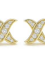 LAGOS Embrace18K Gold X Diamond Stud Earrings
